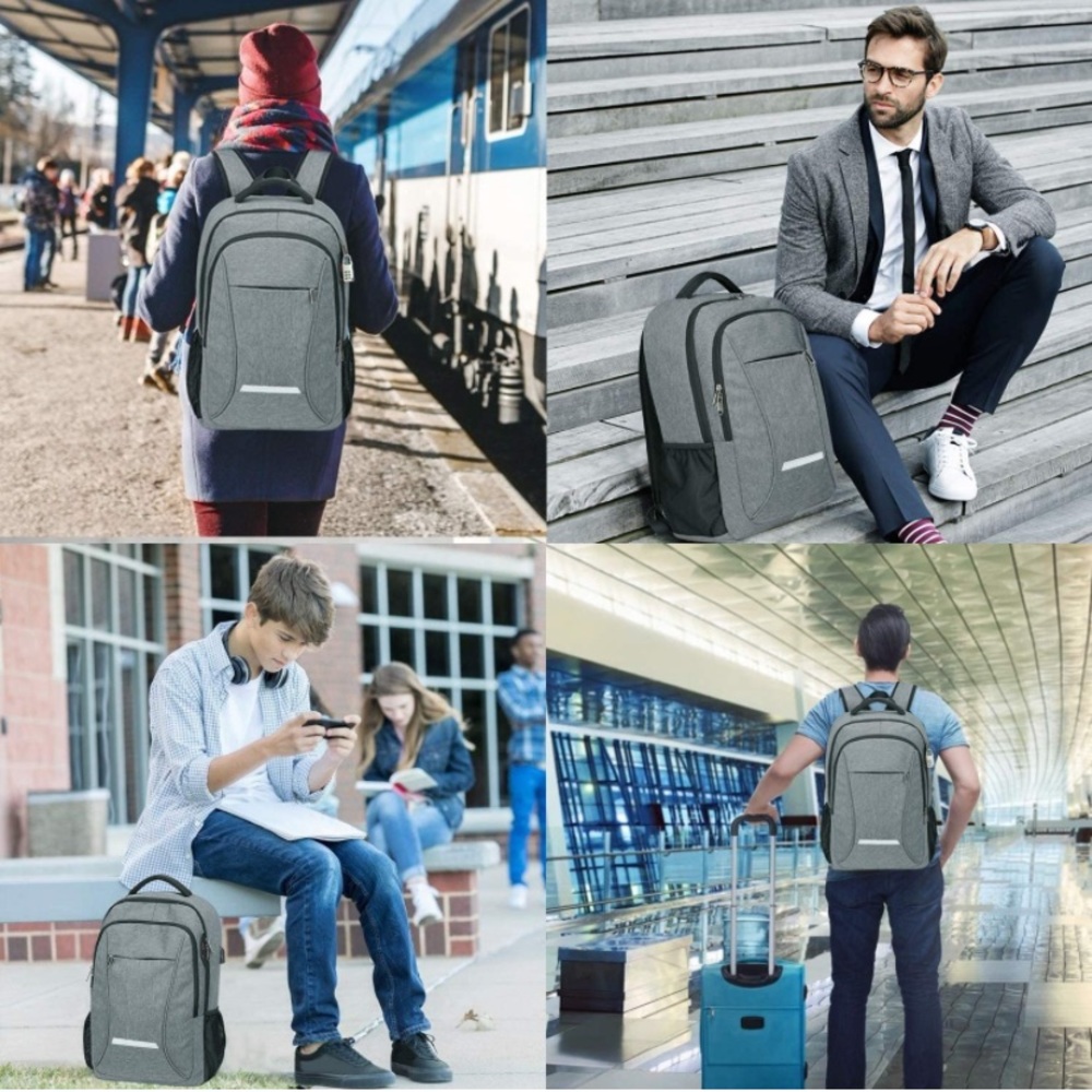 Anti Theft Backpack USB Charging Port Water Resist - Picture 6 of 7